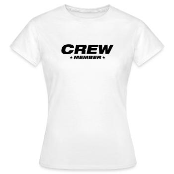 Crew Mitglied - Frauen T-Shirt - Weiß - Vorne - AI Model Female 172 dark (172cm)