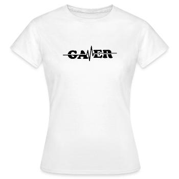 ECG à impulsions gamer - T-shirt Femme - blanc - Devant - AI Model Female 172 dark (172cm)