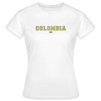 Colombia College Style Flag Look - Women's T-Shirt - white - Front - AI Model Female 172 dark (172cm)