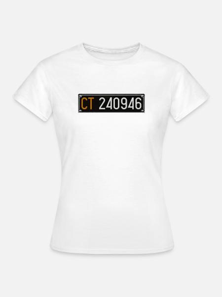 Vorderes Kennzeichen – CT46 - Frauen T-Shirt - Weiß