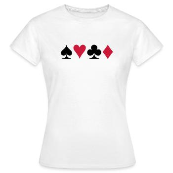 Poker (V) - Women's T-Shirt - white - Front - AI Model Female 172 dark (172cm)