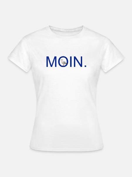 MOIN. mit Möve - Frauen T-Shirt - Weiß