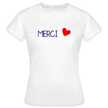 MAÎTRESSE. MAITRE. MERCI. MERCI MAÎTRESSE. MAITRES - T-shirt Femme - blanc - Devant - AI Model Female 172 dark (172cm)