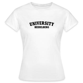 Université de Heidelberg - T-shirt Femme - blanc - Devant - AI Model Female 172 dark (172cm)