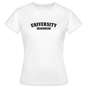 Université de Mannheim - T-shirt Femme - blanc - Devant - AI Model Female 172 dark (172cm)