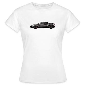 Glossy black supercar design - Women's T-Shirt - white - Front - AI Model Female 172 dark (172cm)