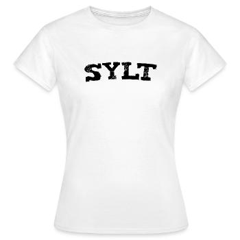 Sylt - Nordsee - Deutschland - Westerland - Frauen T-Shirt - Weiß - Vorne - AI Model Female 172 dark (172cm)