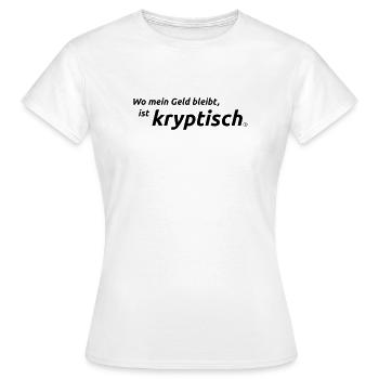 crypto - T-shirt Femme - blanc - Devant - AI Model Female 172 dark (172cm)