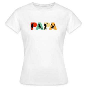 Papa Dancer Retro Street Dance Silhouette - Frauen T-Shirt - Weiß - Vorne - AI Model Female 172 dark (172cm)