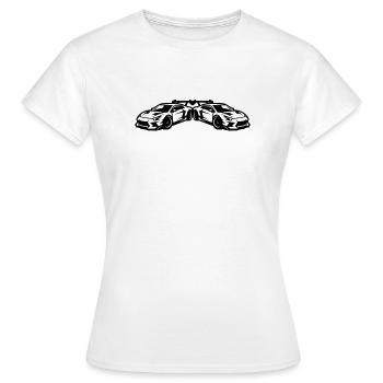 Tuning de voitures Voiture de sport - T-shirt Femme - blanc - Devant - AI Model Female 172 dark (172cm)