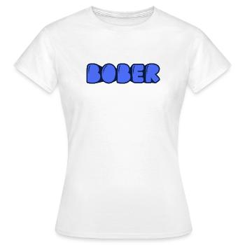 Bober - Frauen T-Shirt - Weiß - Vorne - AI Model Female 172 dark (172cm)