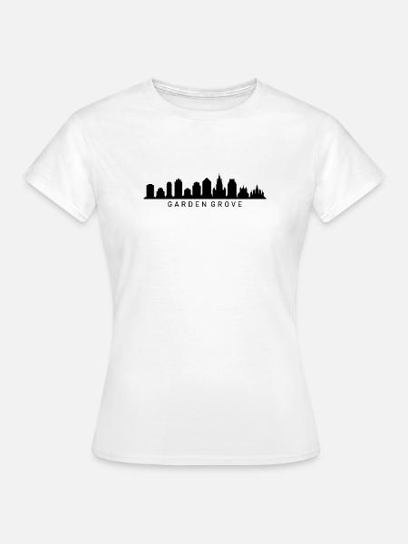 Garden Grove Skyline - Frauen T-Shirt - Weiß