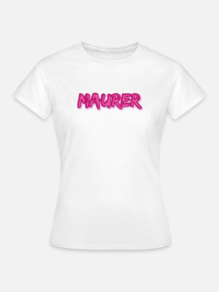 Maurer als Comic - Frauen T-Shirt - Weiß