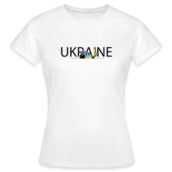 Ukraine Unity Protest College - Frauen T-Shirt - Weiß - Vorne - AI Model Female 172 dark (172cm)