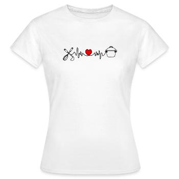 Kochen ist mein Cardio - Frauen T-Shirt - Weiß - Vorne - AI Model Female 172 dark (172cm)