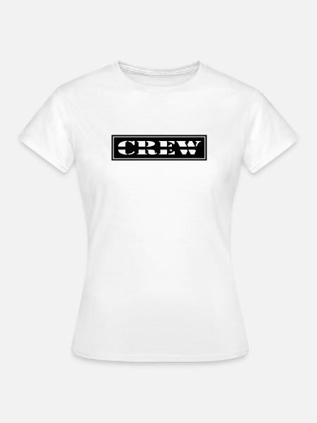 Crew Design im Patch Format - Frauen T-Shirt - Weiß