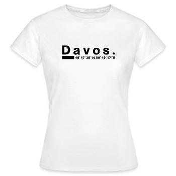 Davos Coordonnées Grisons Grisons Grisons - T-shirt Femme - blanc - Devant - AI Model Female 172 dark (172cm)