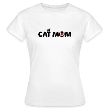 Cats Mom Kitty Cat Cat Pet Cat Love - Women's T-Shirt - white - Front - AI Model Female 172 dark (172cm)