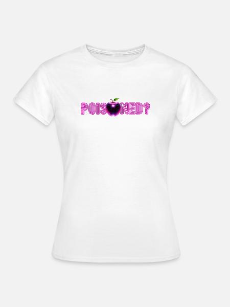 Neon-Apple mit Glitzer-Effekt  - Frauen T-Shirt - Weiß