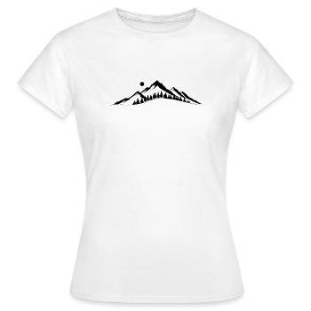 Horizont der Berge - Frauen T-Shirt - Weiß - Vorne - AI Model Female 172 dark (172cm)