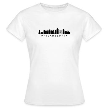 Philadelphia Skyline - Women's T-Shirt - white - Front - AI Model Female 172 dark (172cm)