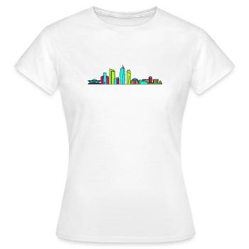 Dhaka City Skyline National Monument Art - Women's T-Shirt - white - Front - AI Model Female 172 dark (172cm)