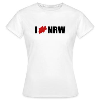 J’adore la Rhénanie-du-Nord-Westphalie de NRW - T-shirt Femme - blanc - Devant - AI Model Female 172 dark (172cm)