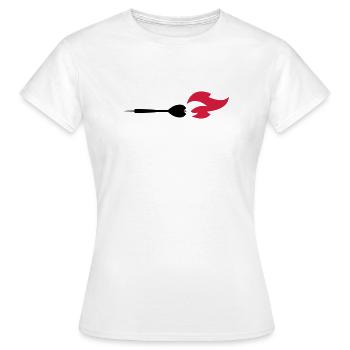 dart dartpfeil - Frauen T-Shirt - Weiß - Vorne - AI Model Female 172 dark (172cm)