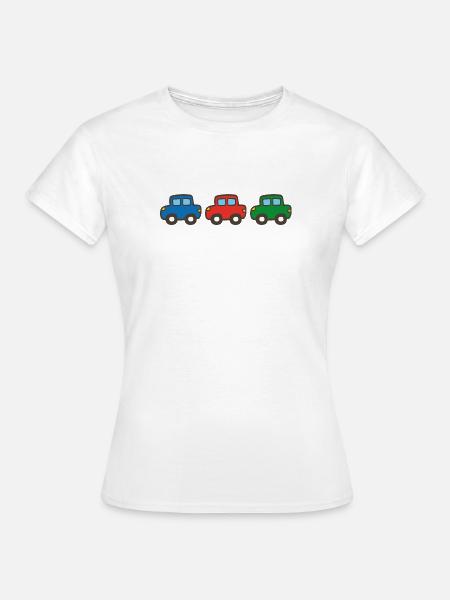 drei Autos - Frauen T-Shirt - Weiß