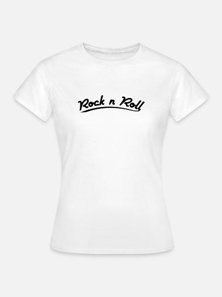 rock n roll design retro vintage style - Frauen T-Shirt - Weiß