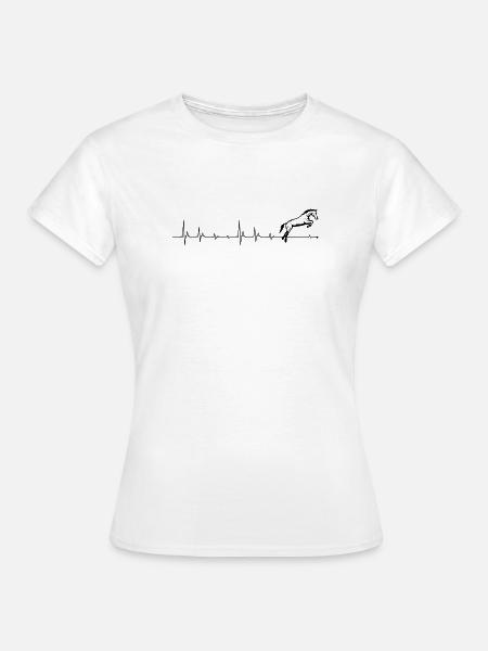 Herzschlag Pferd - Frauen T-Shirt - Weiß