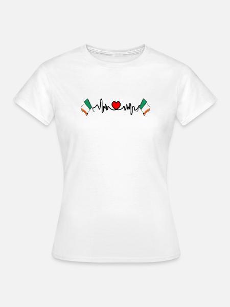 Herzfrequenz-Cardio für Irland - Frauen T-Shirt - Weiß