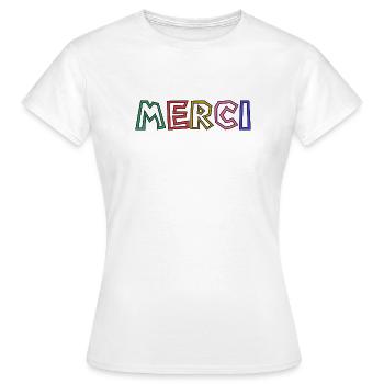 VIELEN DANK. DANKE. VIELEN DANK. JAHRESTAG. GEBURT. - Frauen T-Shirt - Weiß - Vorne - AI Model Female 172 dark (172cm)