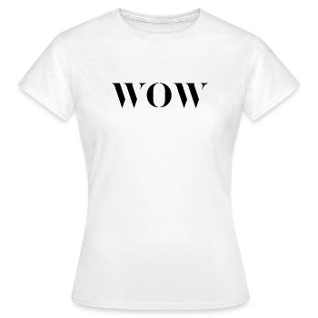 WOW - Frauen T-Shirt - Weiß - Vorne - AI Model Female 172 dark (172cm)