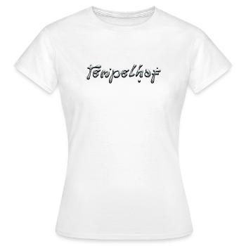 Typographie Tempelhof Liquid Chrome - T-shirt Femme - blanc - Devant - AI Model Female 172 dark (172cm)