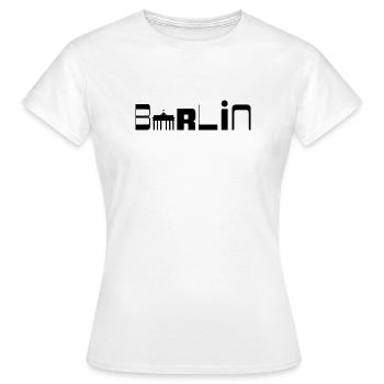 Style urbain berlinoise – Conception minimale de la ville - T-shirt Femme - blanc - Devant - AI Model Female 172 dark (172cm)