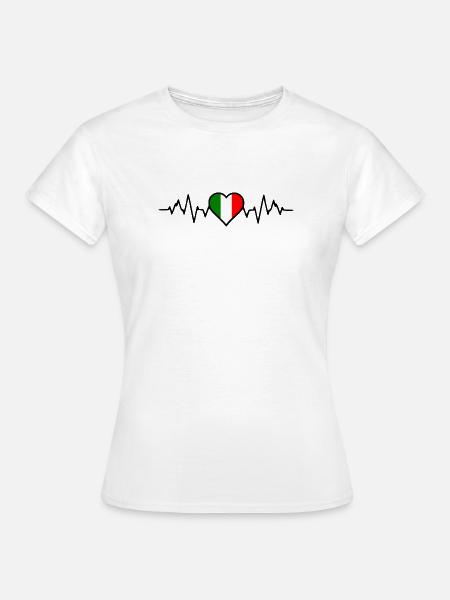 Italien Herzschlag - Frauen T-Shirt - Weiß