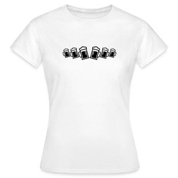 Bier Bierkrug - Frauen T-Shirt - Weiß - Vorne - AI Model Female 172 dark (172cm)