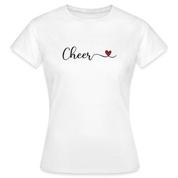 Cheer - Women's T-Shirt - white - Front - AI Model Female 172 dark (172cm)
