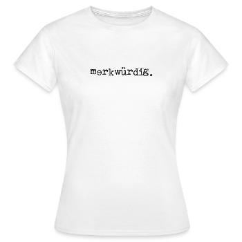 strange. black. - Women's T-Shirt - white - Front - AI Model Female 172 dark (172cm)