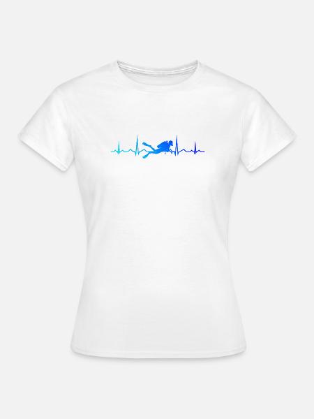 Geschenkidee für einen Freediver mit Gerätetauchen - Frauen T-Shirt - Weiß