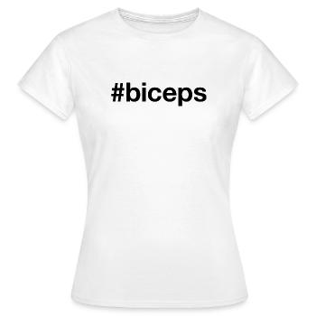 BICEPS Biceps Hashtag Entraînement musculaire Dumbbell Gym - T-shirt Femme - blanc - Devant - AI Model Female 172 dark (172cm)