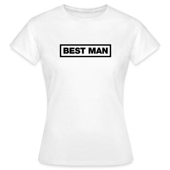 Best Man - Women's T-Shirt - white - Front - AI Model Female 172 dark (172cm)