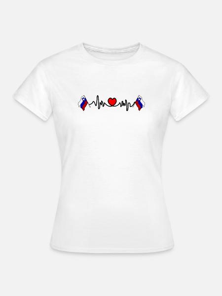 Herzfrequenz-Cardio für Slowenien - Frauen T-Shirt - Weiß