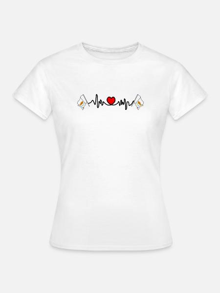 Herzfrequenz-Cardio für Zypern - Frauen T-Shirt - Weiß