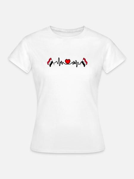 Herzfrequenz-Cardio für Irak - Frauen T-Shirt - Weiß