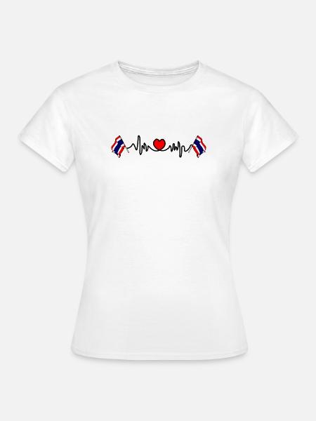 Herzfrequenz-Cardio für Thailand - Frauen T-Shirt - Weiß