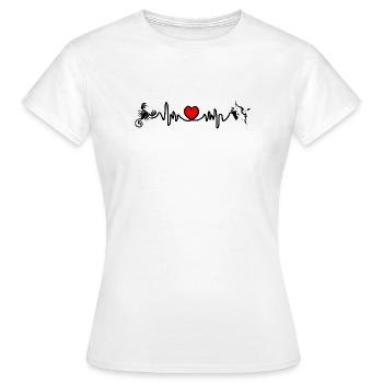 Heart rate cardio Scorpio Sagittarius - Women's T-Shirt - white - Front - AI Model Female 172 dark (172cm)