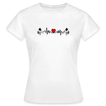 Cardio de fréquence cardiaque pour les Grisons en Suisse - T-shirt Femme - blanc - Devant - AI Model Female 172 dark (172cm)