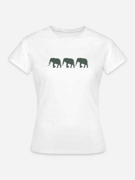 Elefanten - Frauen T-Shirt - Weiß